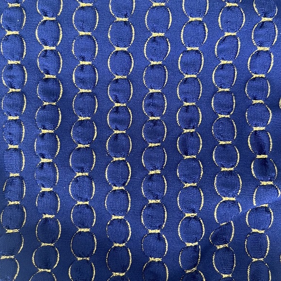 Trina Turk Adeline Tab Side Hipster BOTTOM Metallic Gold Navy Sizes 4 NWT - Picture 8 of 10